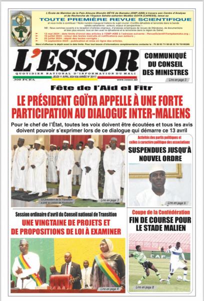 LA PRESSE MALIENNE